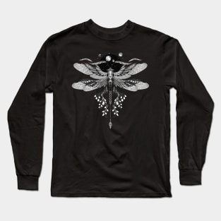 Space dragonfly tattoo drawing Long Sleeve T-Shirt